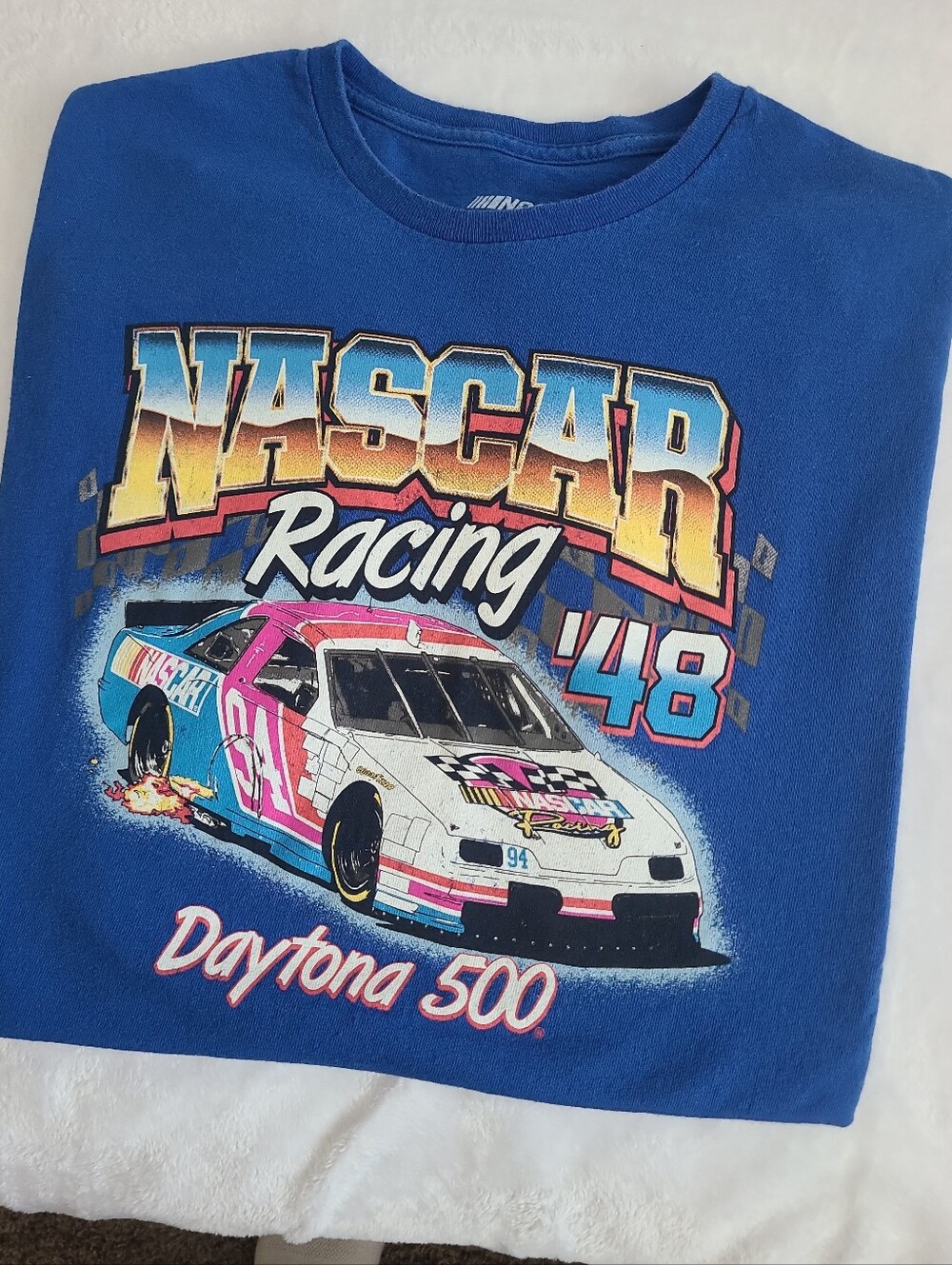 Nascar Blue Men's XL Racing '48 Daytona 500 Graphic Tee Short Sleeve - Picture 6 of 7